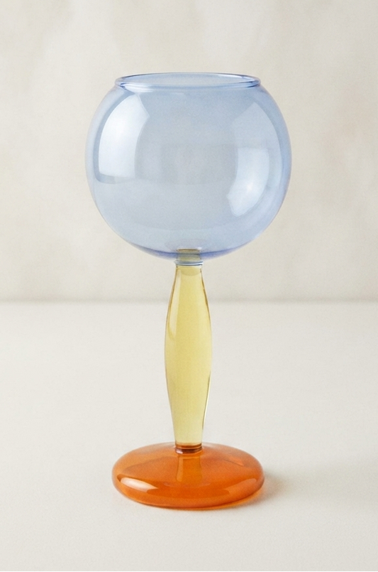 Modern Colored Balloon Glass Goblet - 430ml