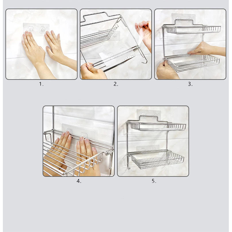 Wall Adhesive Kitchen Organizer Rack
