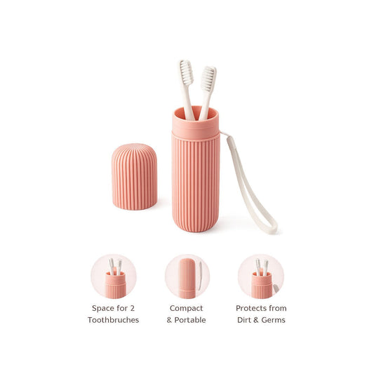 Portable Toothbrush Holder Case - Travel Storage with Strap