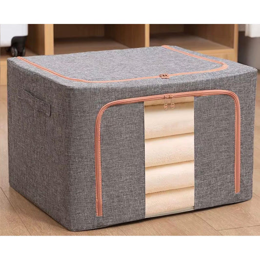 66L Foldable Fabric Storage Box -Grey