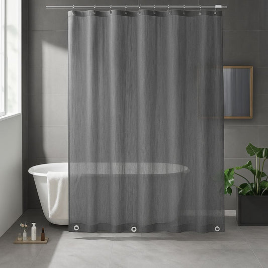 Stain & Soap Scum Resistant Shower Curtain Liner - Grey