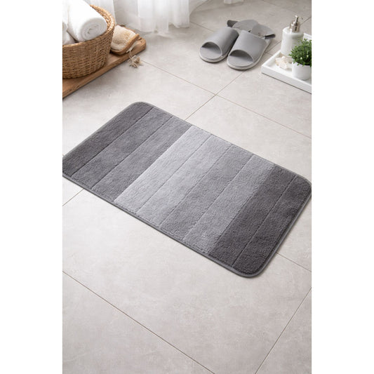 Soft Striped Antislip Floor Mat - Grey 50x80cm