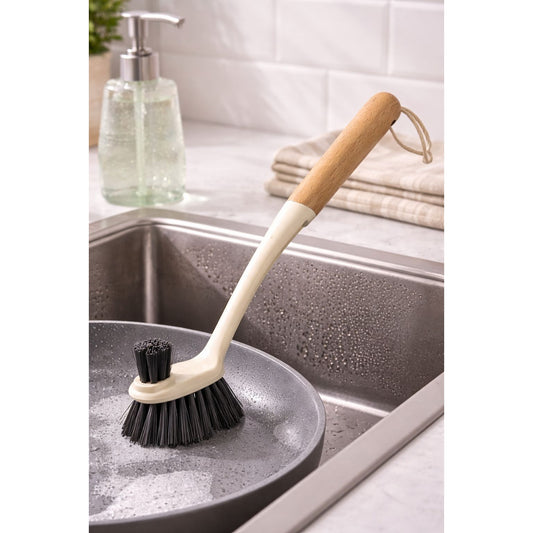 Multiuse Cleaning Brush with Wooden Handle