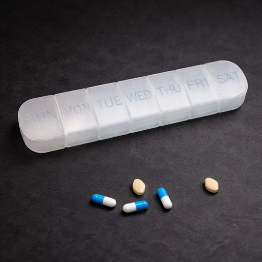 7 - Day Transparent Weekly pill Organizer -