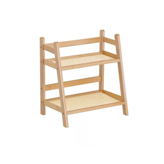 2-Tier Wooden Storage Shelf