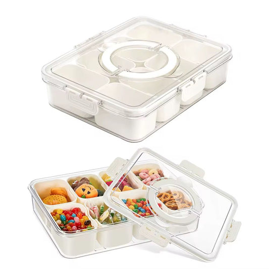 Multi-Compartment Snack & Storage Box with Locking Lid