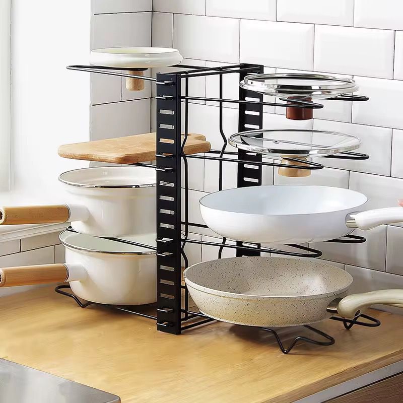 Adjustable 2-Tier Pot & Pan Organizer Rack