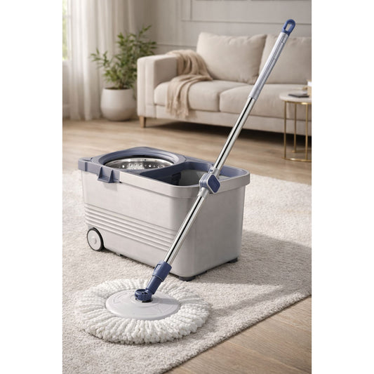 360° Spin Mop Set with Wheels - Easy Cleaning System