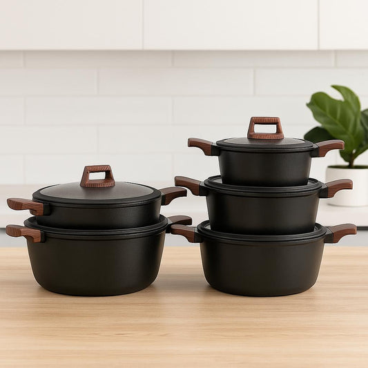 Granite Cookware Set BLACK - 8 PCS