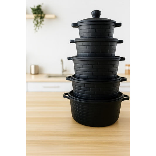 ITSMILLERS Cookware Set BLACK - 10 PCS