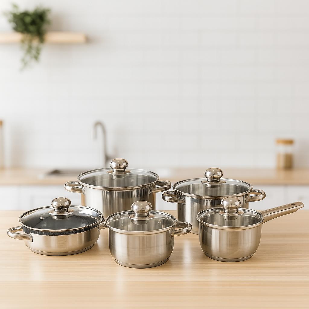KALA Stainless Steel Cookware Set - 12PC Non-Stick Frying Pan