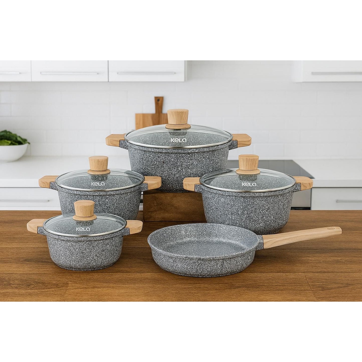 KALA Granite Store Cookware Set RED - 9PC