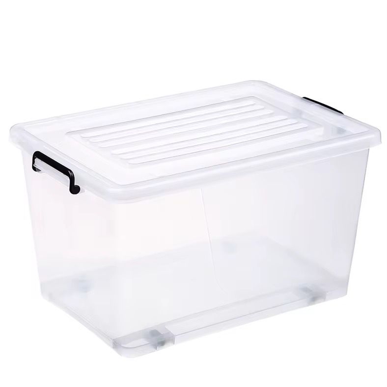 70L Large Transparent Storage Box with Lid & Handles