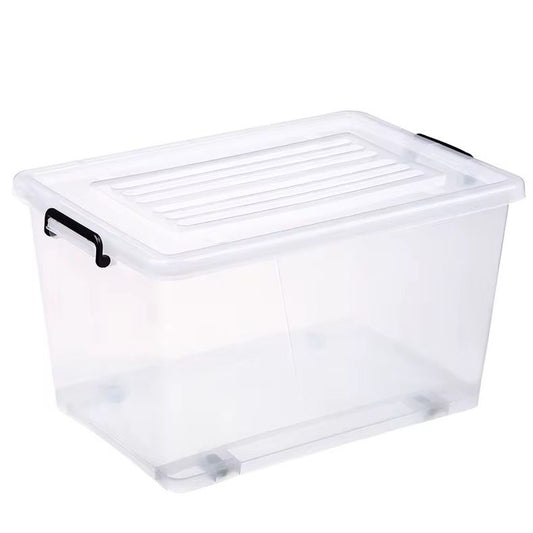70L Large Transparent Storage Box with Lid & Handles