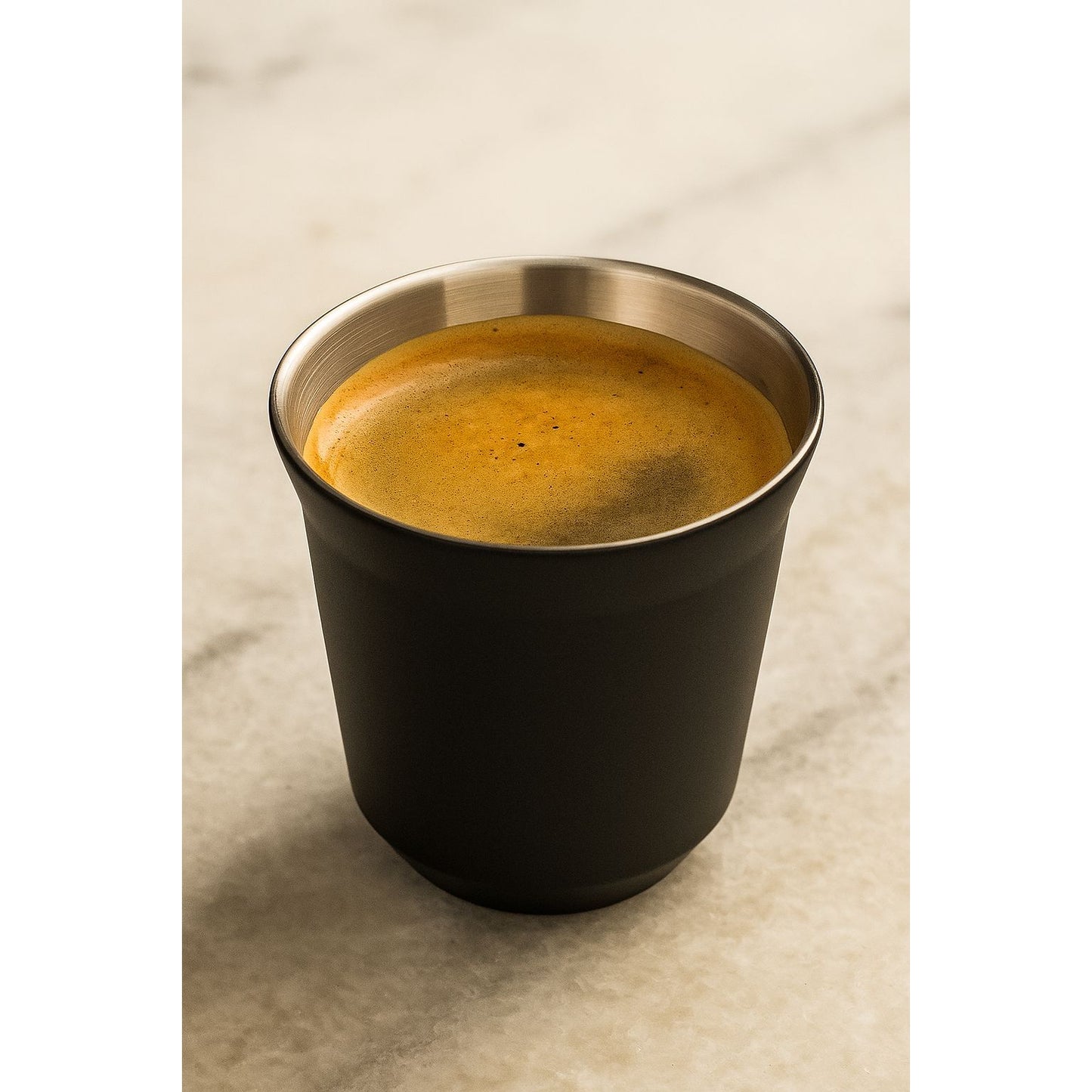 80ml Stainless Steel Espresso Cup - Black
