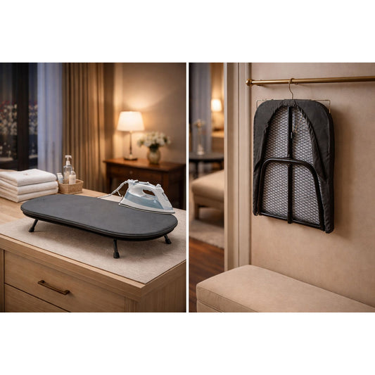 Compact Foldable Tabletop Ironing Board with Hanging Hook