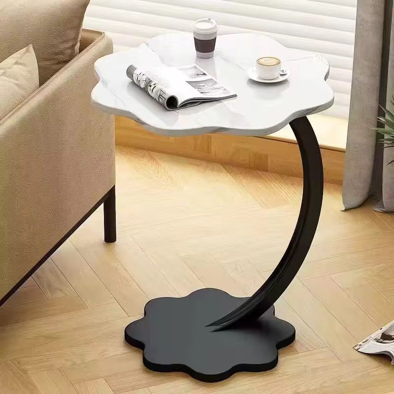 Modern Side Table with Sculptural Base