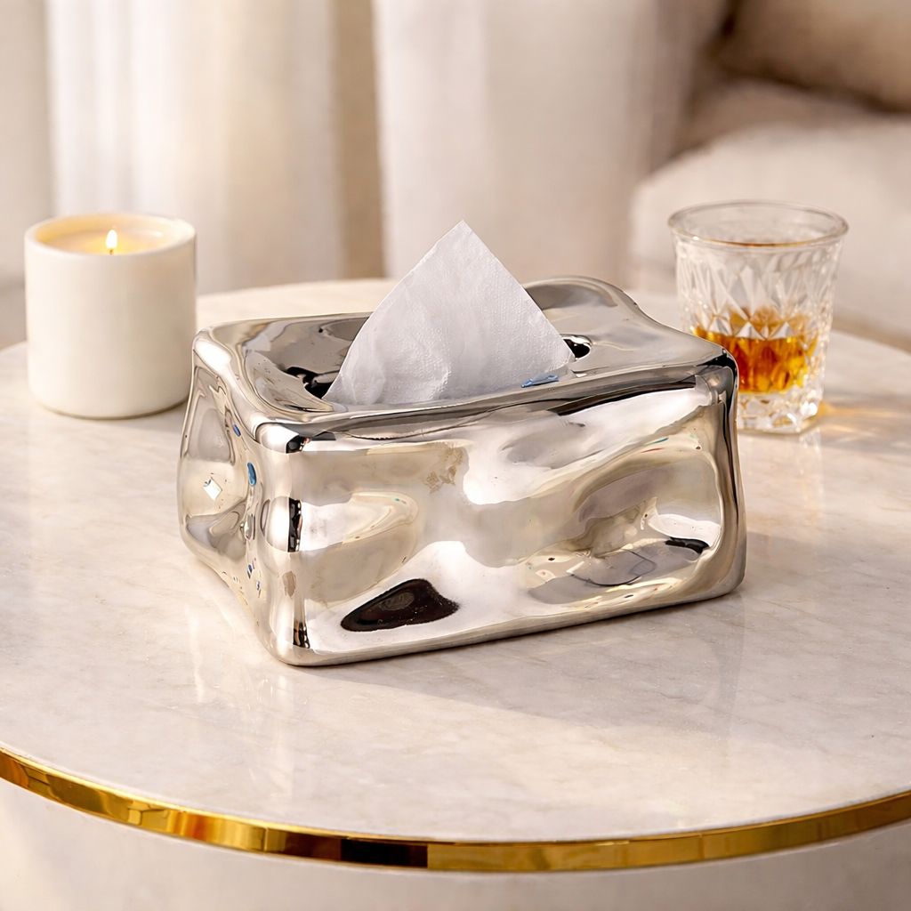 Decorative Tissue Box with Jewel Sticker Set