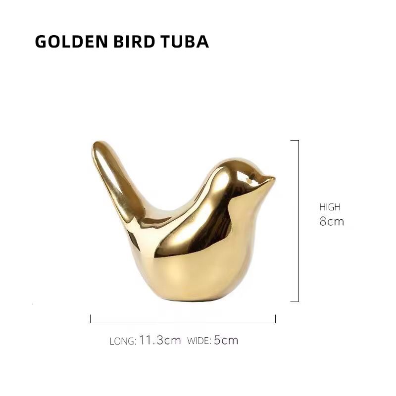 Luxury Gold Bird Figurines Set of 4