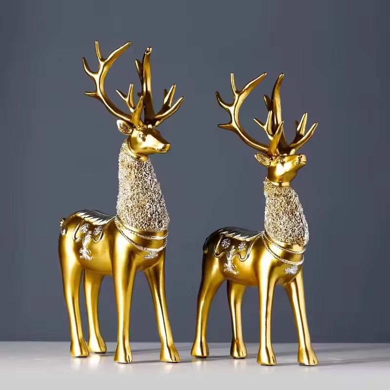 Luxury Gold Figurines Set of 2