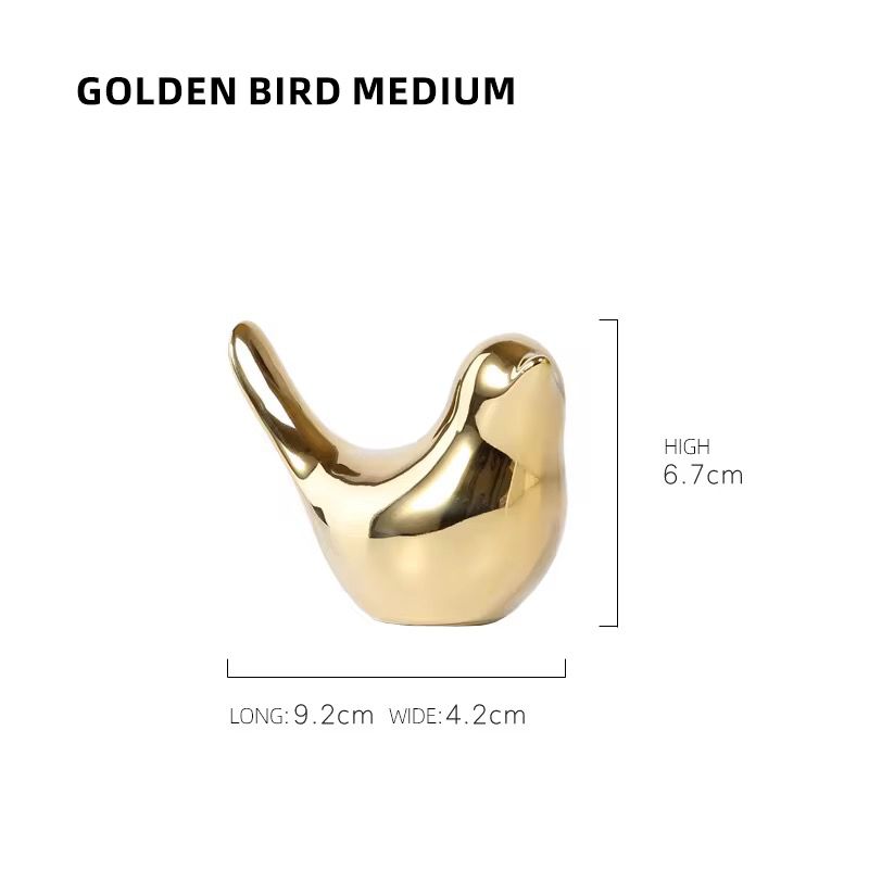 Luxury Gold Bird Figurines Set of 4