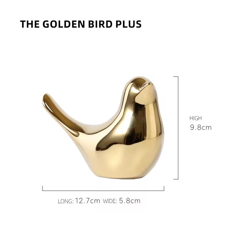 Luxury Gold Bird Figurines Set of 4