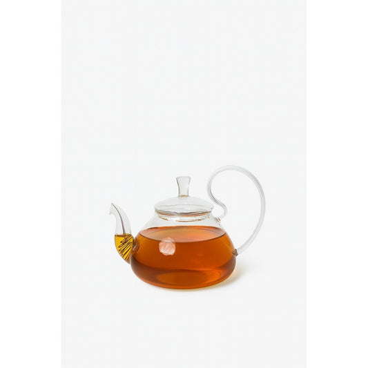Clear Glass Teapot with Handle & Lid 800ml – Heat-Resistant Tea Pot