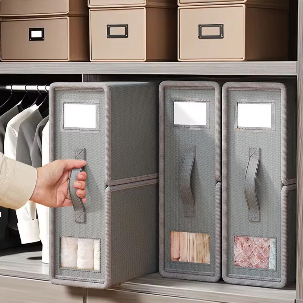 Foldable Duvet & Blanket Storage Organizer with Handle