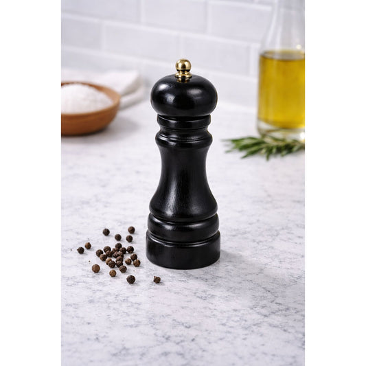 Classic Wooden Pepper Grinder - Black