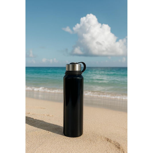 Insulated Stainless Steel Water Bottle - Black