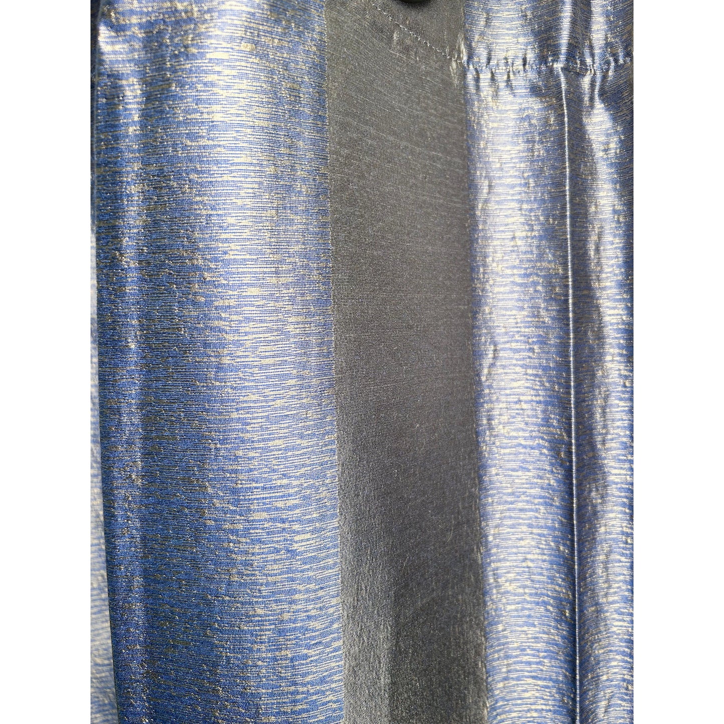 Blue Curtain with Grey Lines Design - 140x265cm
