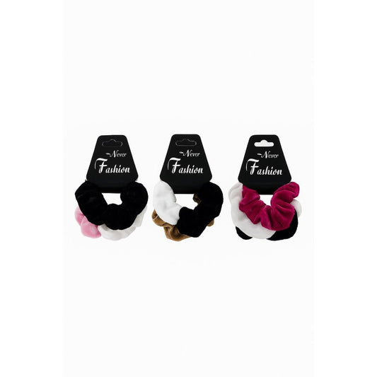 Velvet Hair Scrunchies – 3pcs Set (Multi-Color)