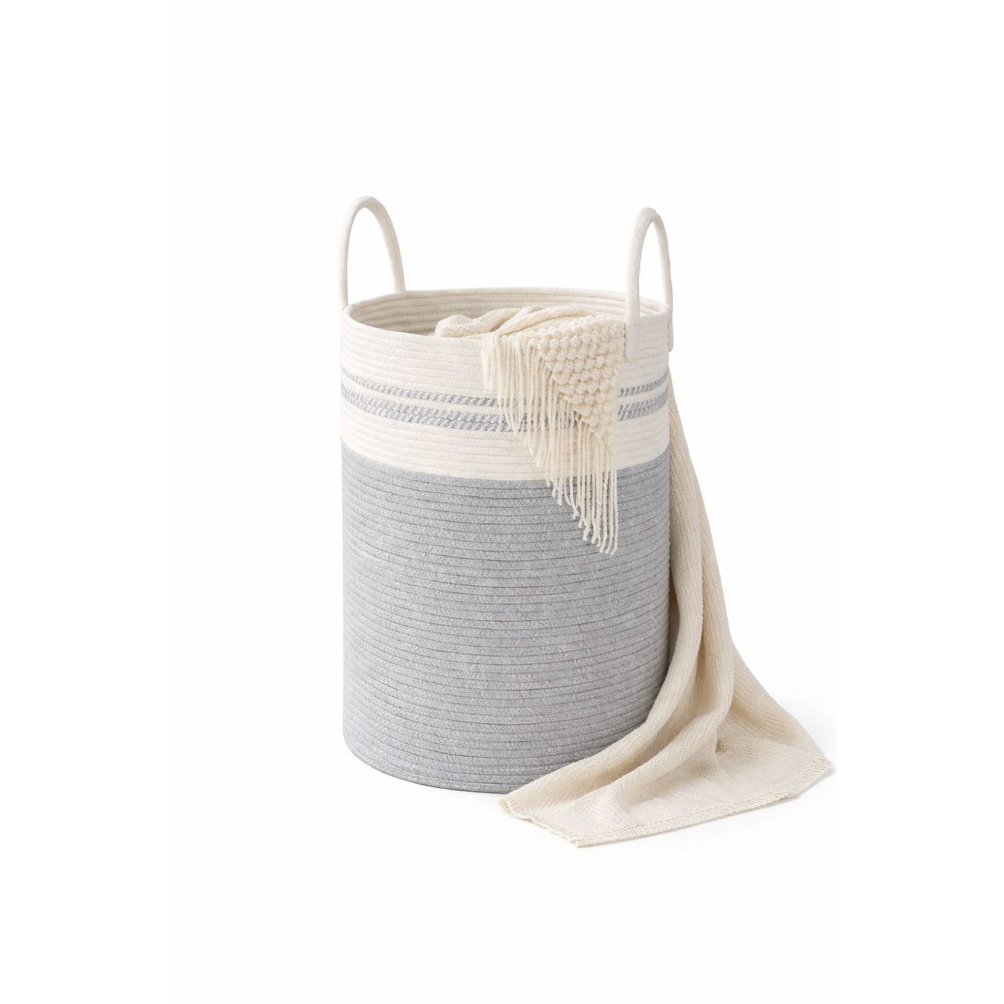 Cotton Rope Laundry Basket with Handles