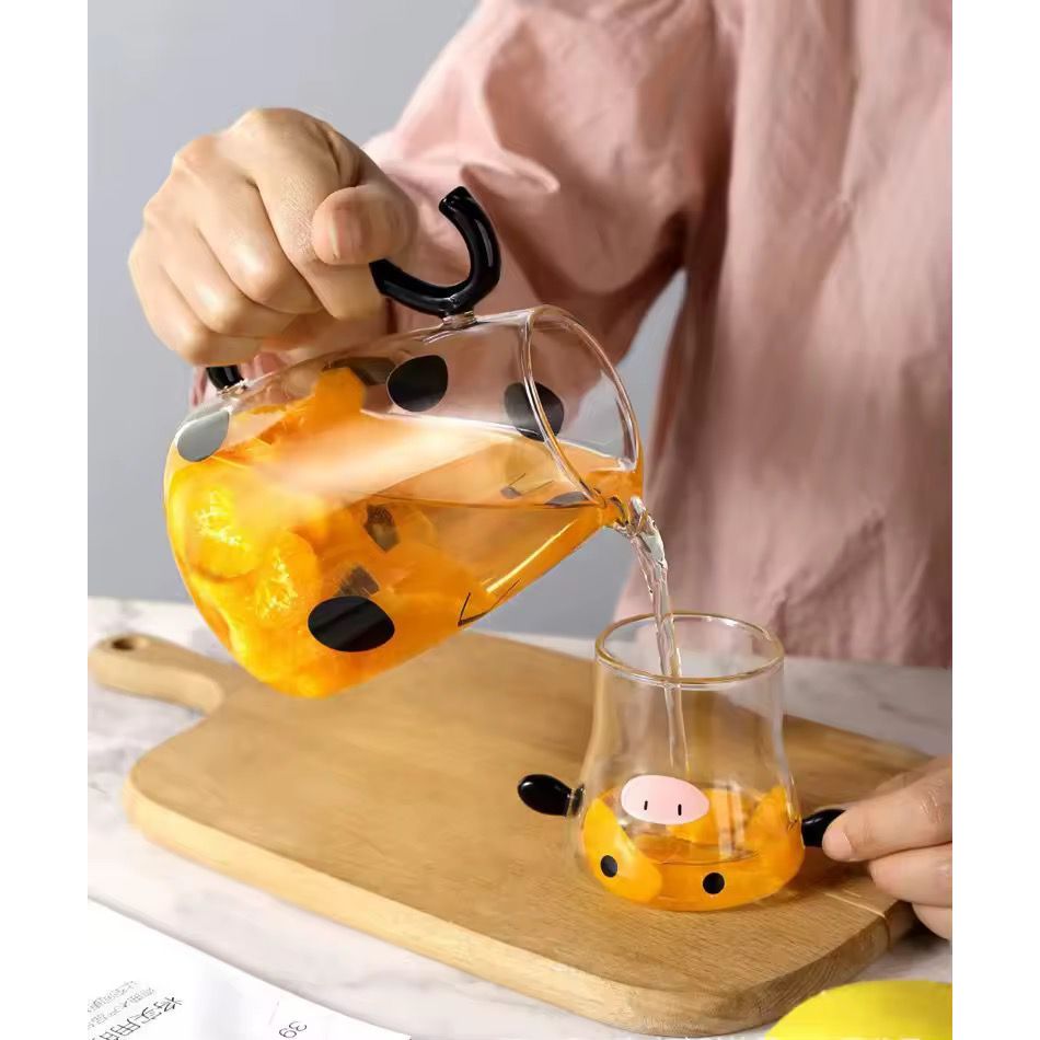 Cow-Themed Glass Set - 550ml