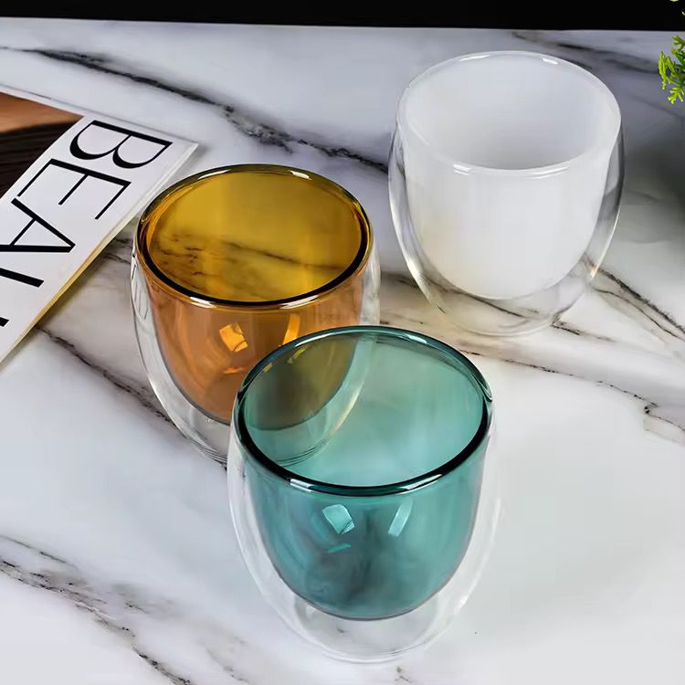 Double-Wall Insulated Glass Cup- Emerald Green 150ml