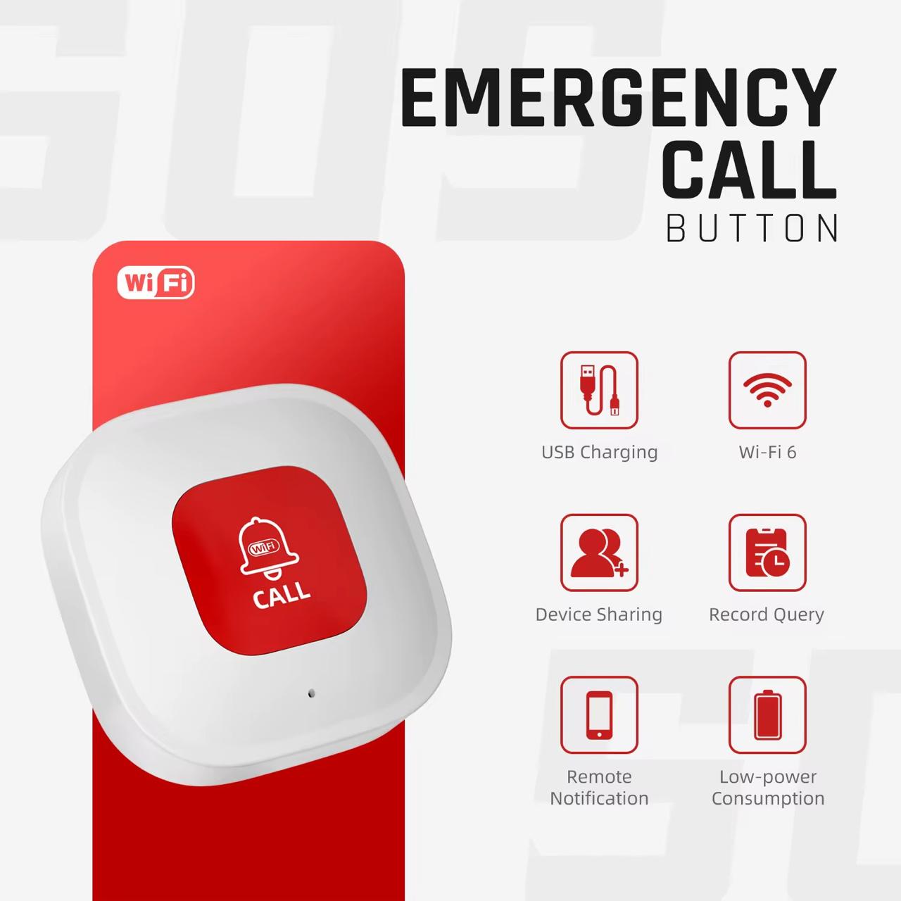 Wifi Smart Emergency Call Button - Home and Care Safety System ...