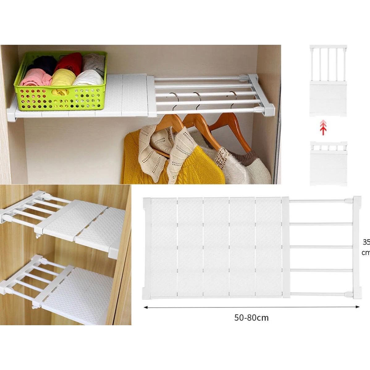 Expandable Closet Organizer Shelf - 50-80cm – Morganhomes