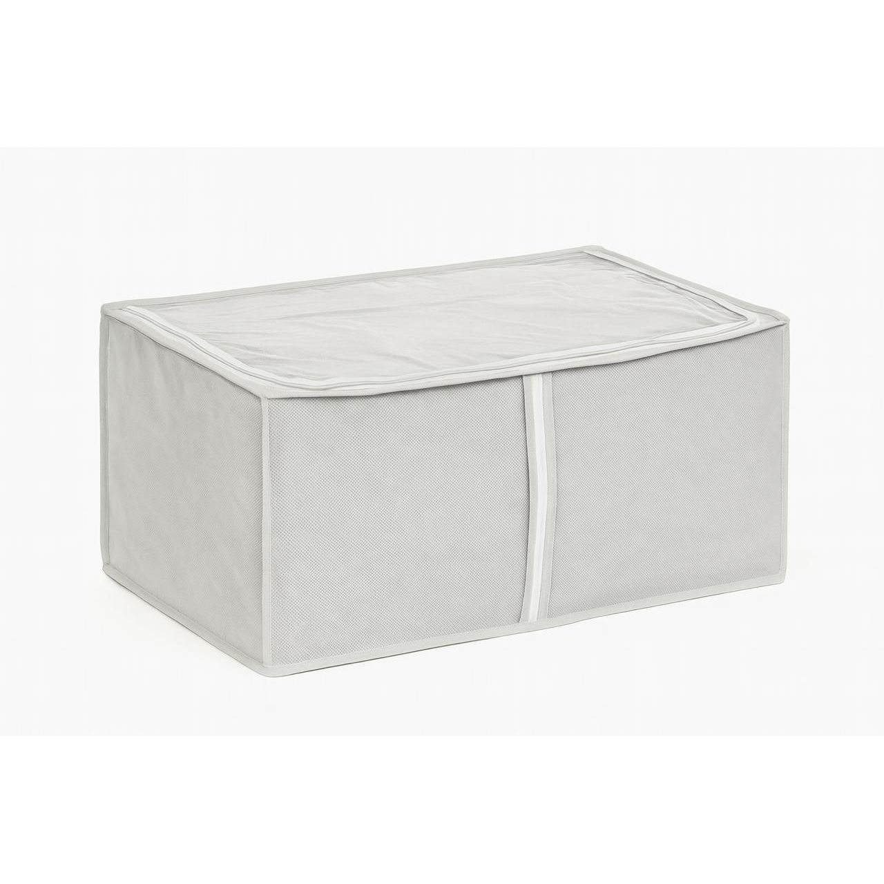 Large Fabric Clothes Storage Bag- Foldable Breathable Organizer with Zipper