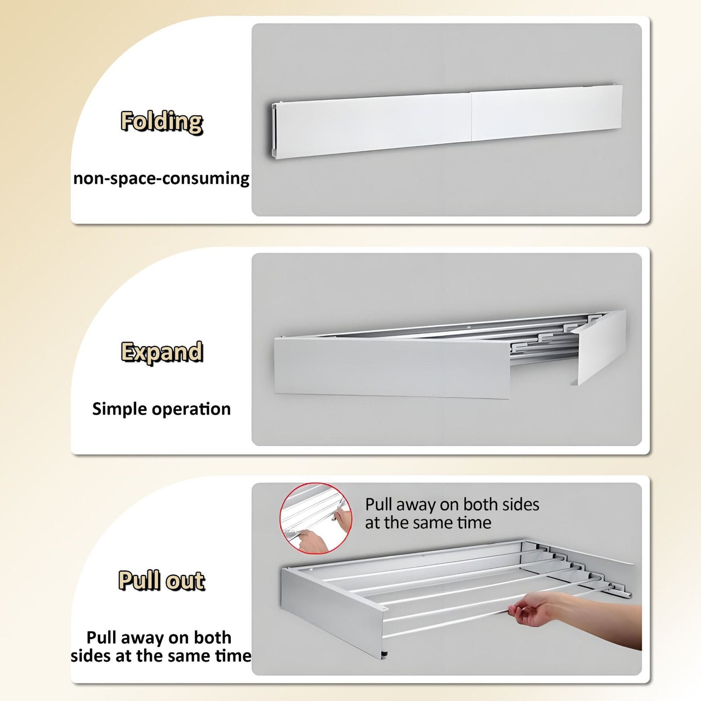 Pull-Out Wall Laundry Rack