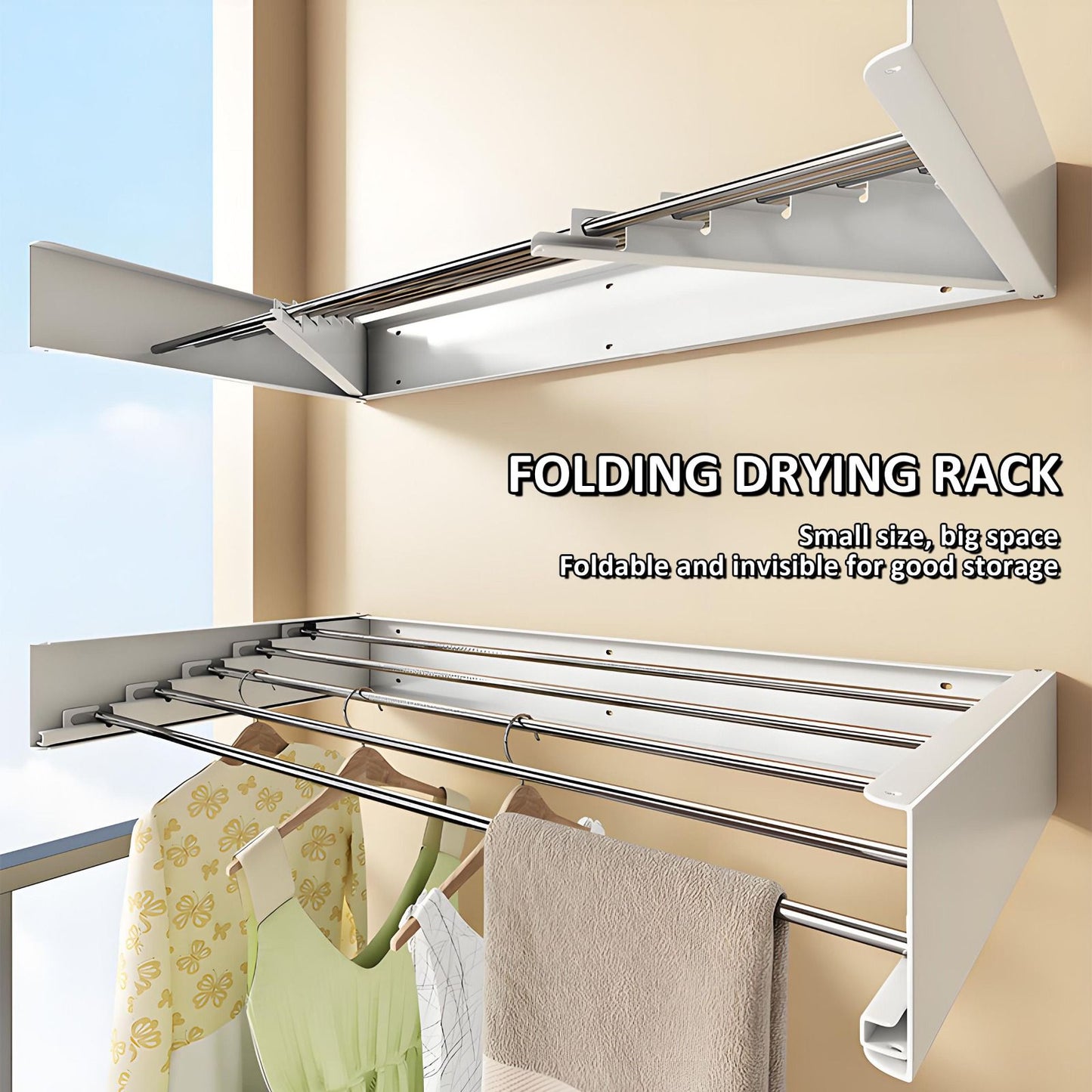 Pull-Out Wall Laundry Rack