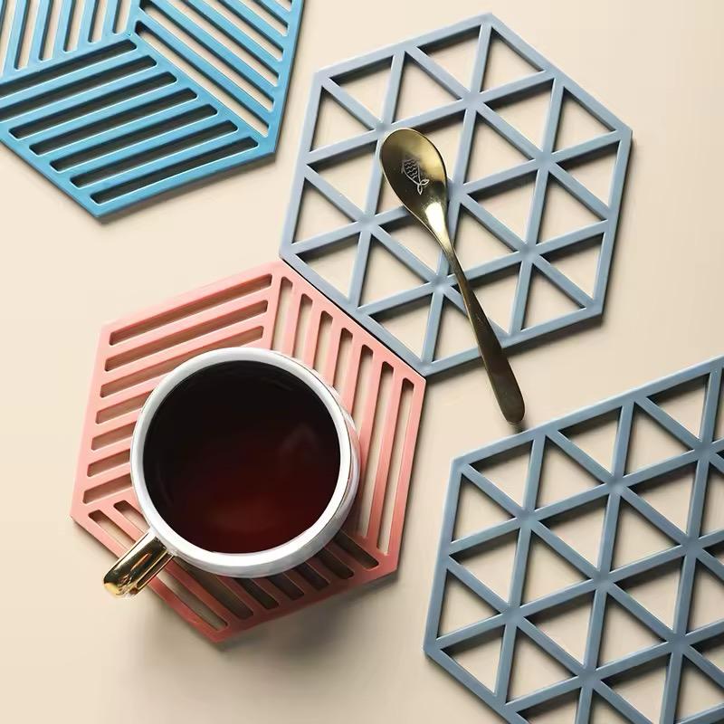 4-Piece Silicone Heat Resistant Cup Mats