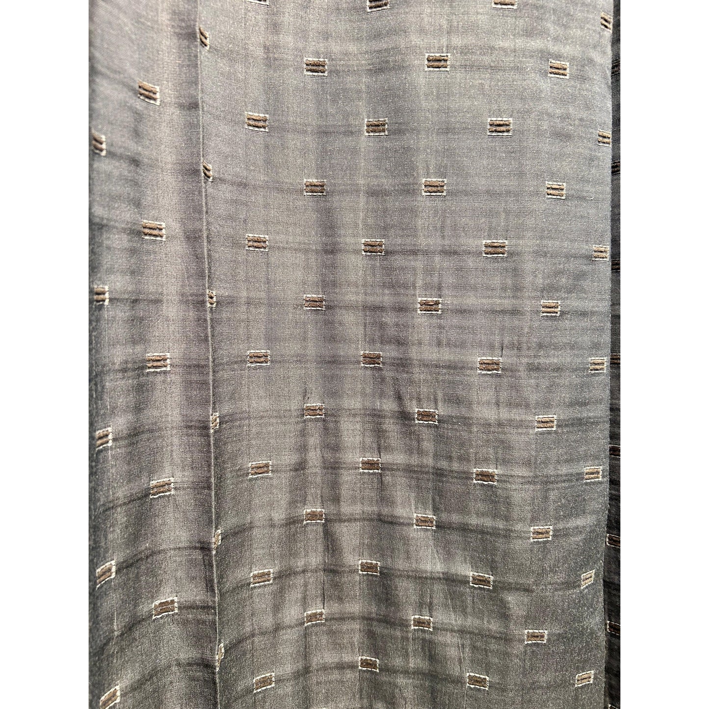 Grey Curtain with Small Squares - 140x265cm