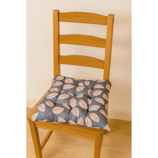Leaf Print Chair Cushion 35x35cm – Padded Seat Pad for Dining & Living Chairs