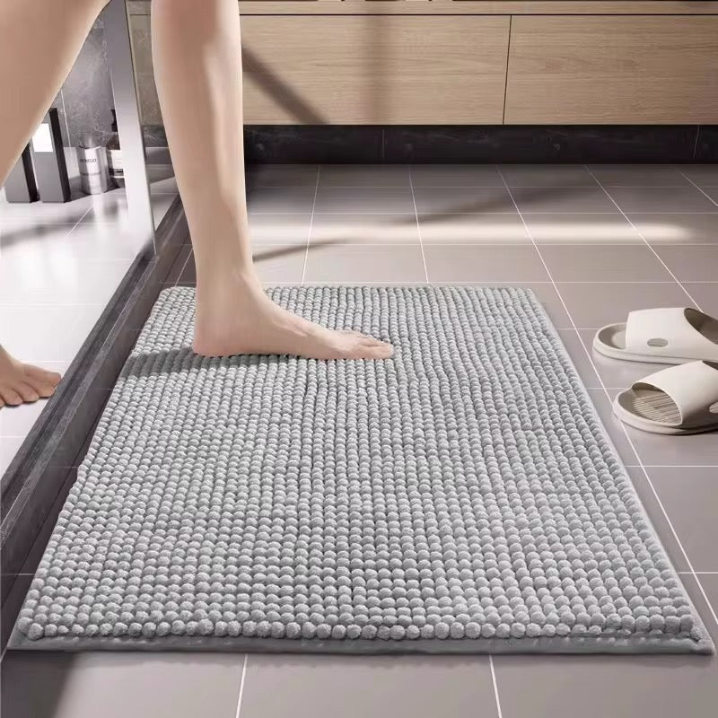 Grey Chenille Bath Mat - 50x80cm