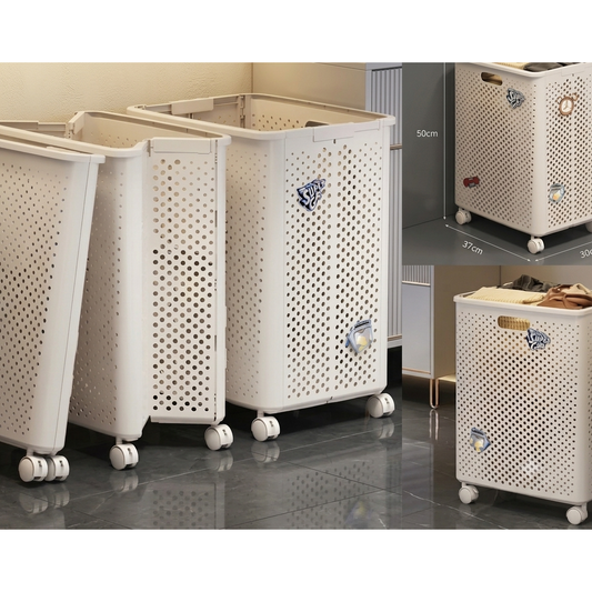Collapsible Plastic Laundry Basket - 60L
