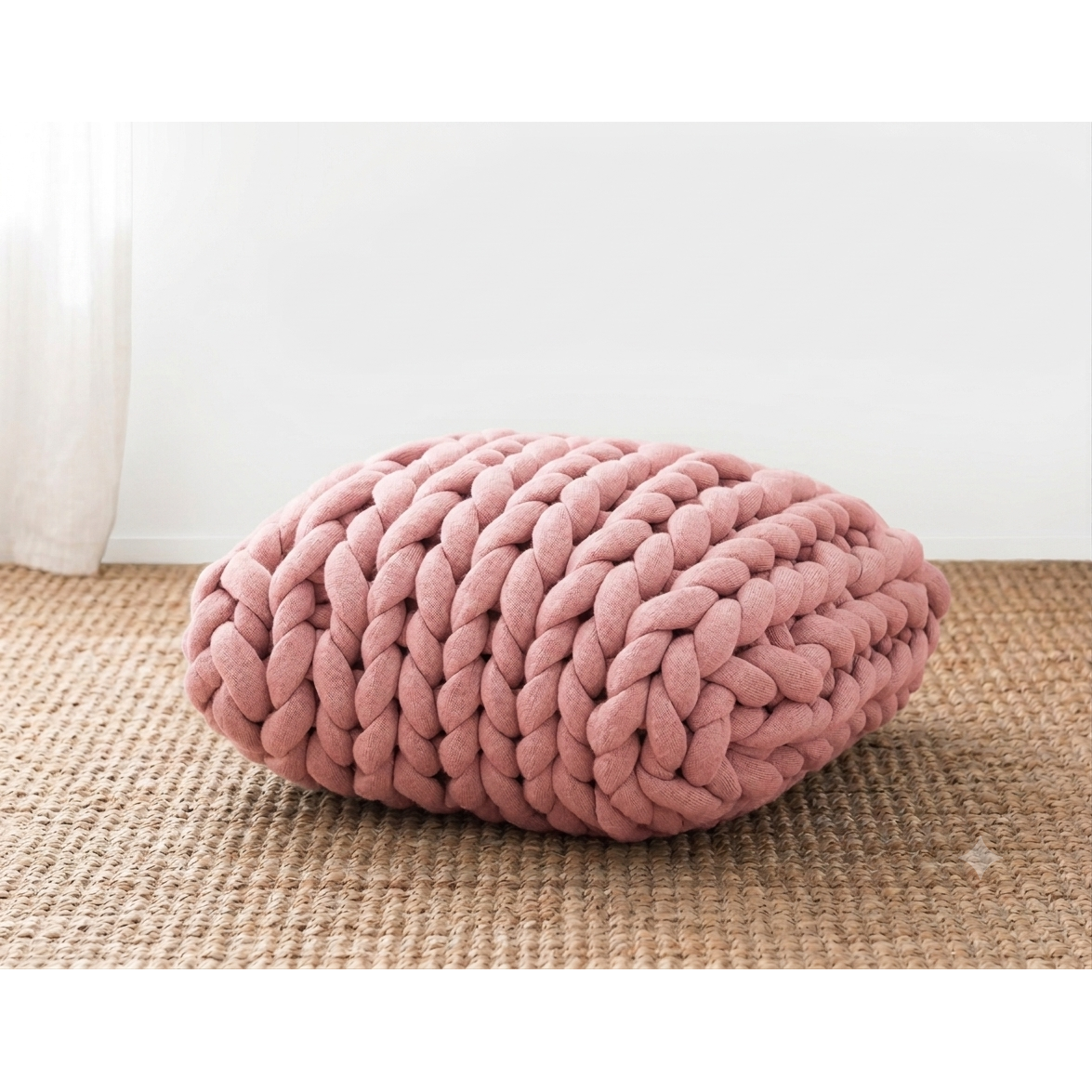 Chunky Pink Decorative Throw Pillow