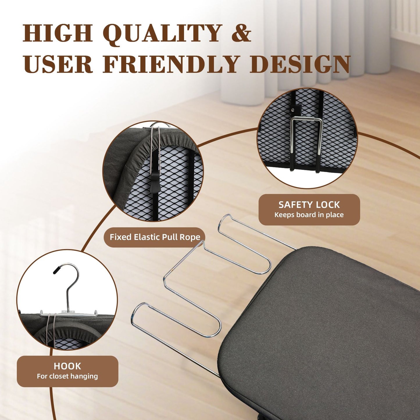 Compact Foldable Tabletop Ironing Board with Hanging Hook