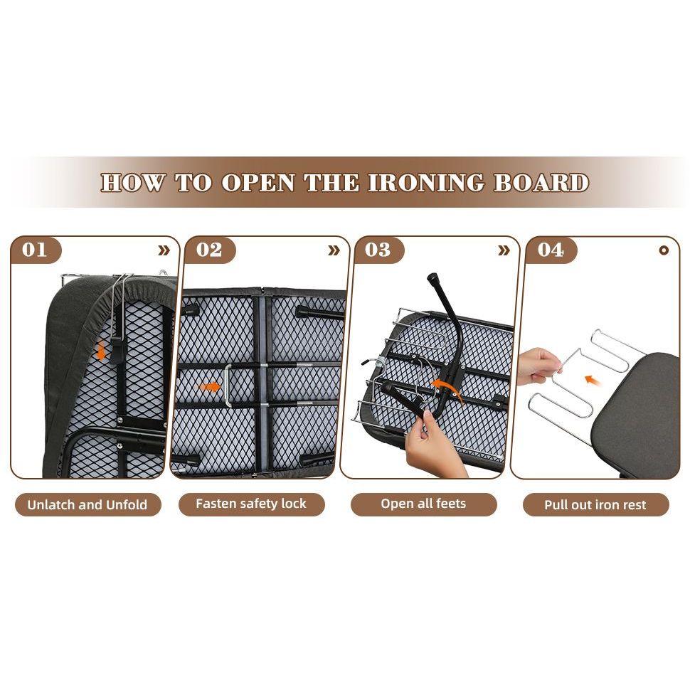 Compact Foldable Tabletop Ironing Board with Hanging Hook