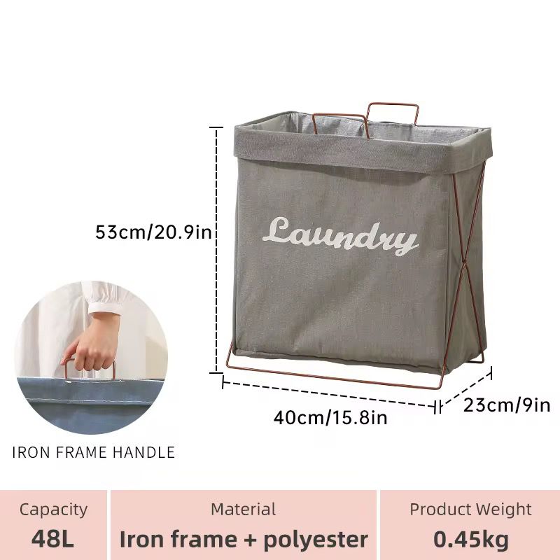 Foldable Laundry Storage Basket with Handles