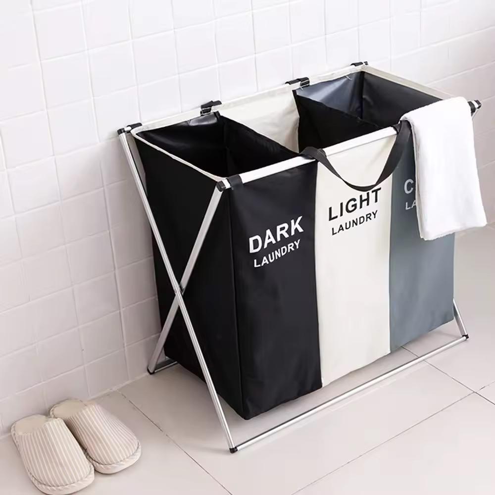 3-Section Laundry Hamper with Sorting bags